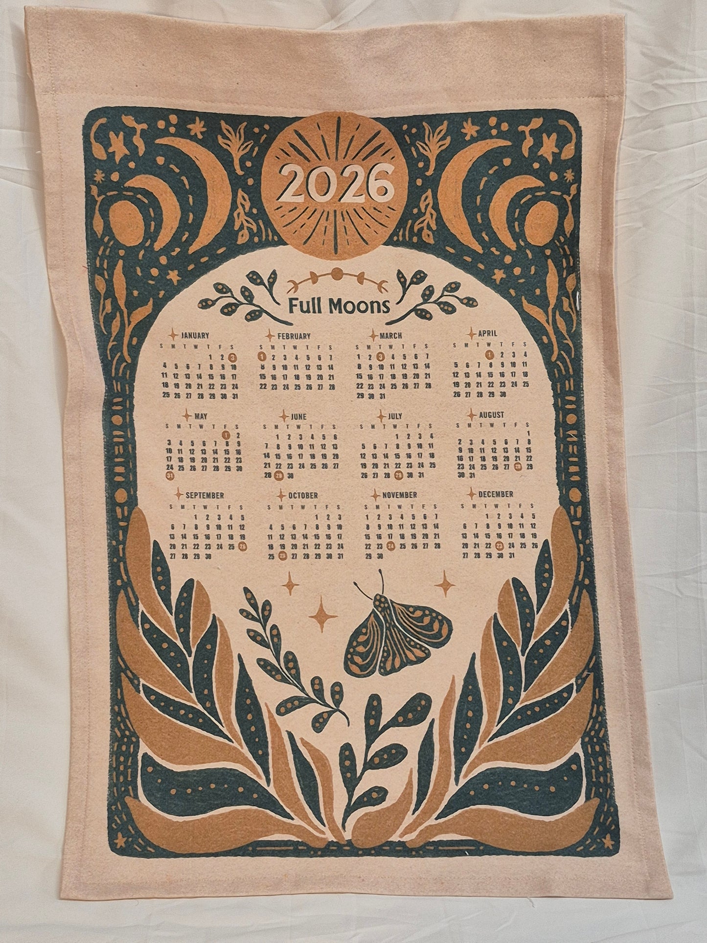2026 Lunar Calendar Wall Hanging