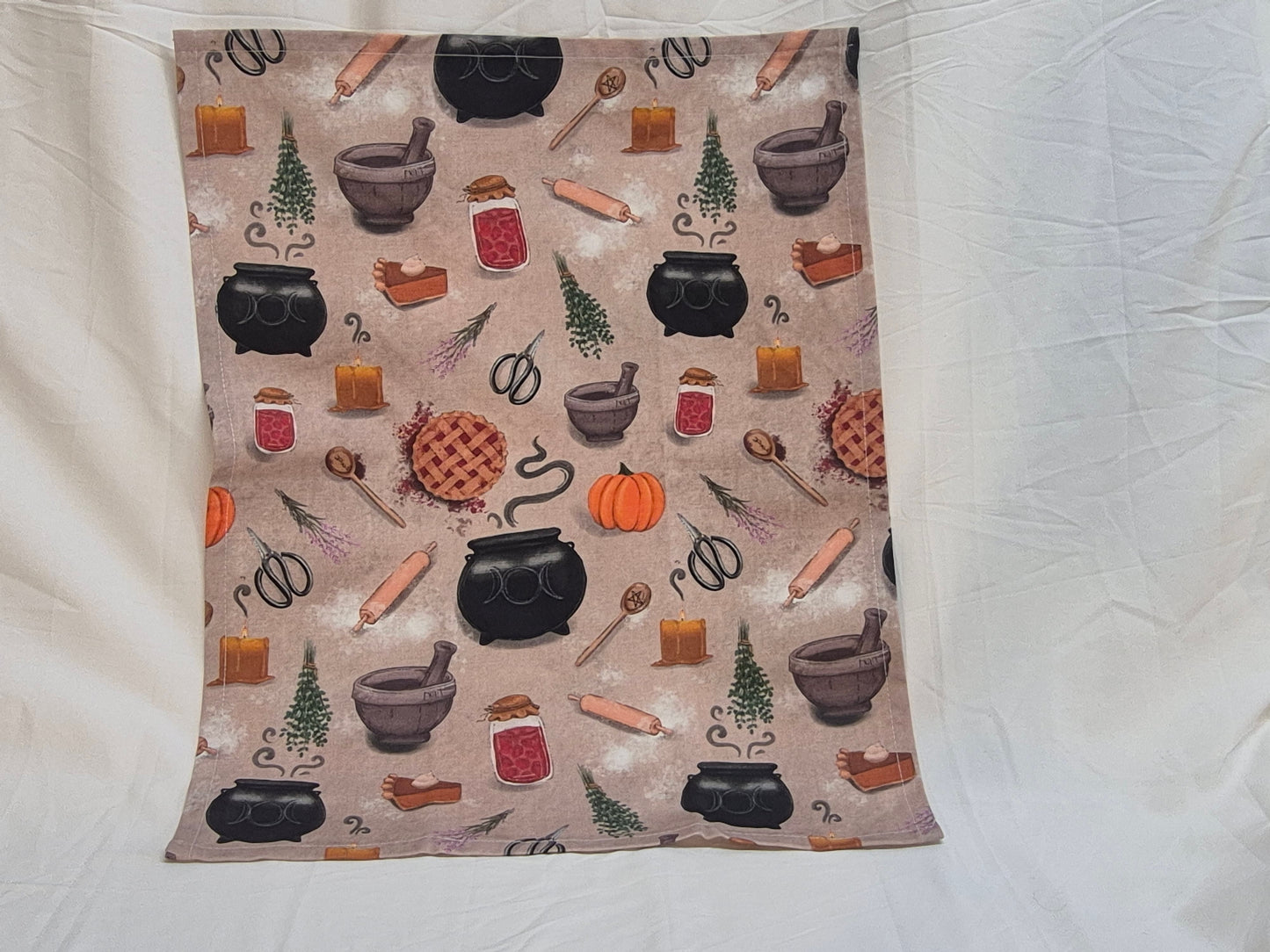 Kitchen witch tea towel